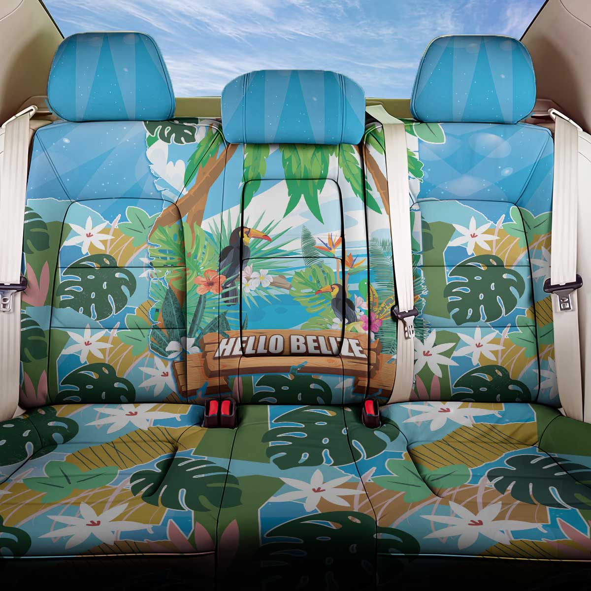 Toucan Belize Back Car Seat Cover Tropical Vibes