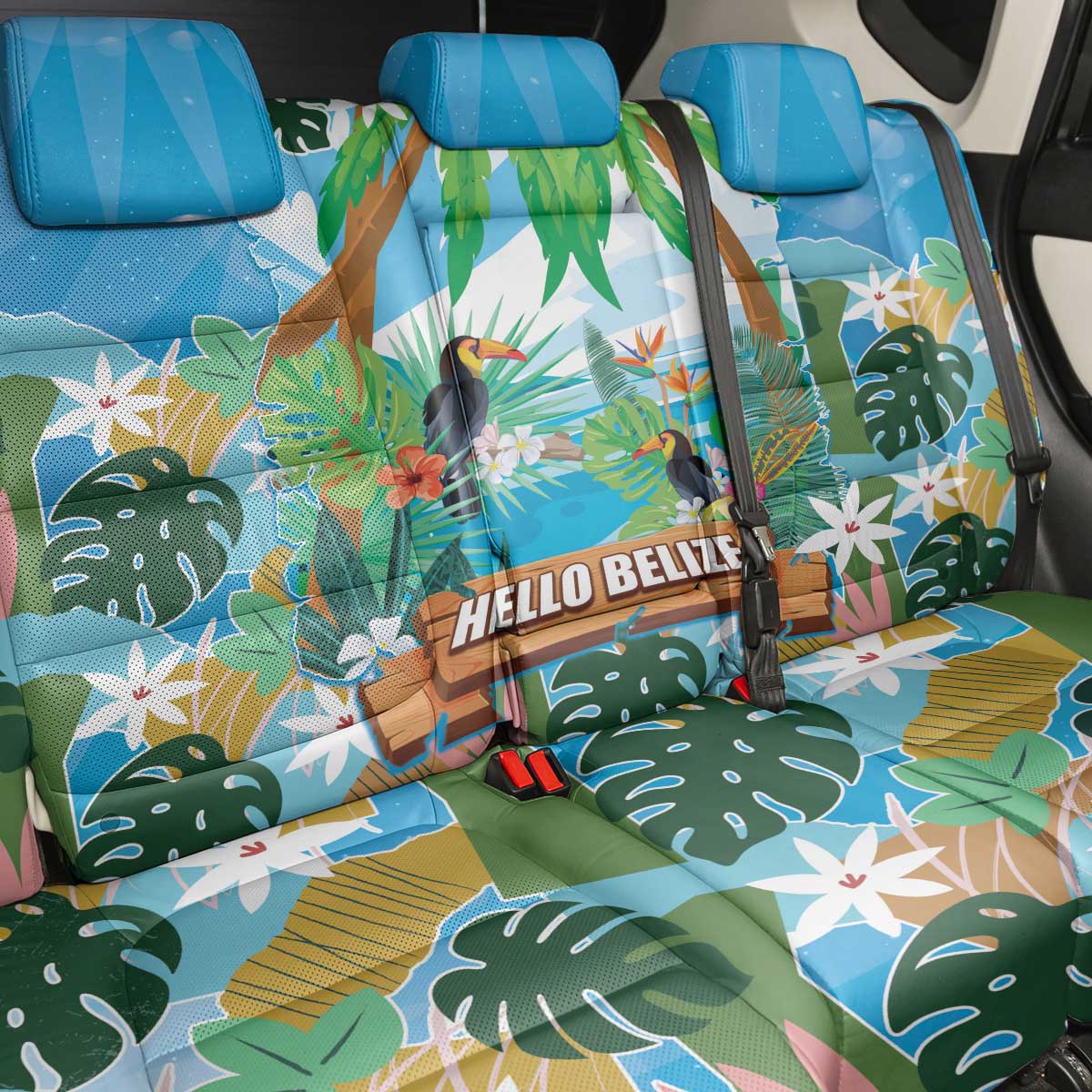 Toucan Belize Back Car Seat Cover Tropical Vibes