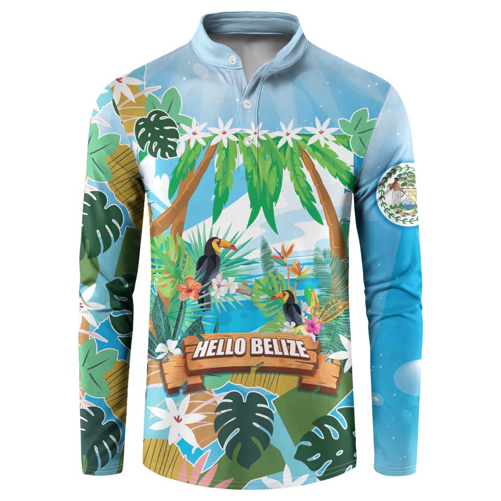 Toucan Belize Button Sweatshirt Tropical Vibes DT05
