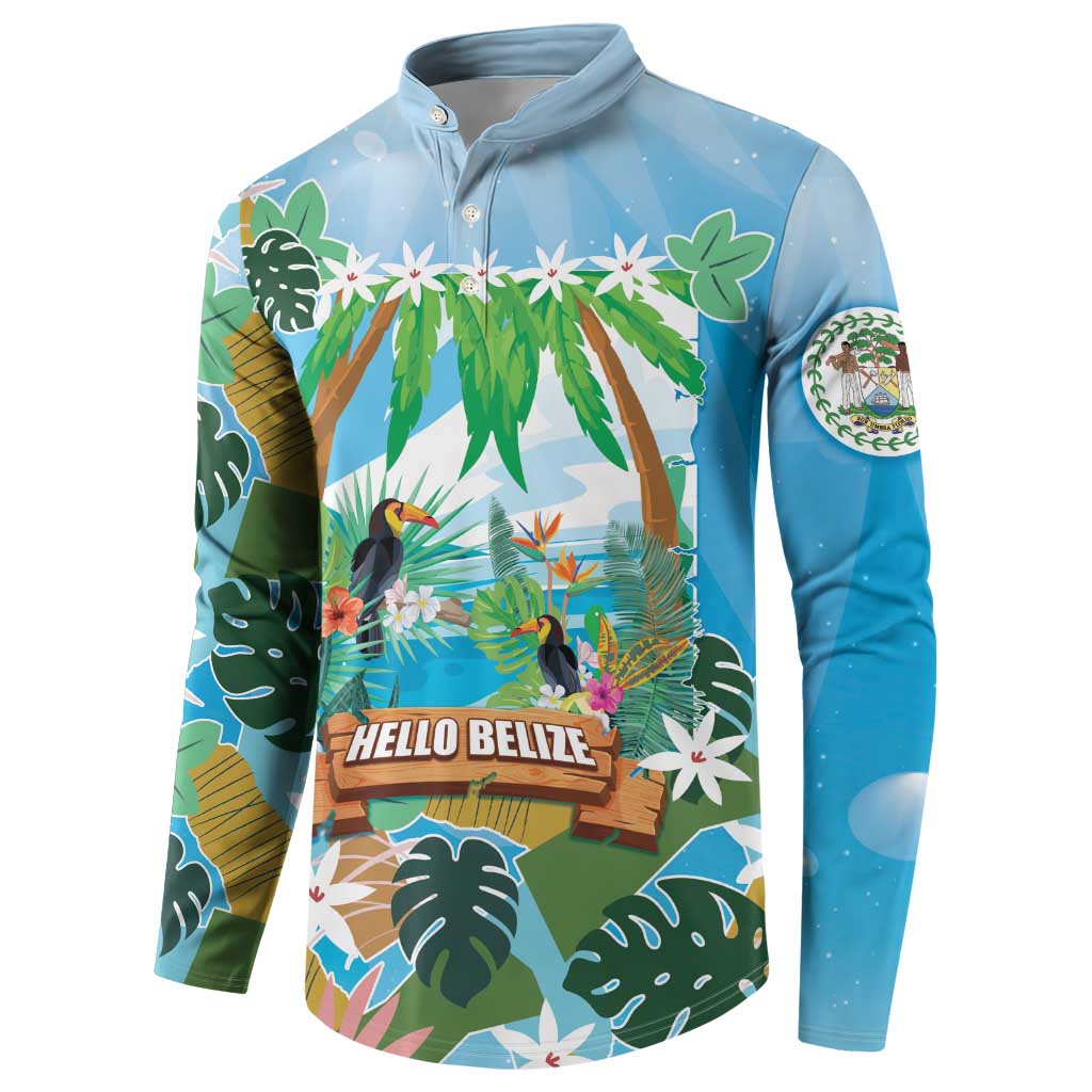 Toucan Belize Button Sweatshirt Tropical Vibes DT05