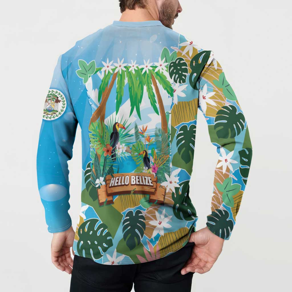 Toucan Belize Button Sweatshirt Tropical Vibes DT05