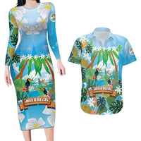 Toucan Belize Couples Matching Long Sleeve Bodycon Dress and Hawaiian Shirt Tropical Vibes DT05