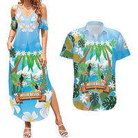 Toucan Belize Couples Matching Summer Maxi Dress and Hawaiian Shirt Tropical Vibes DT05