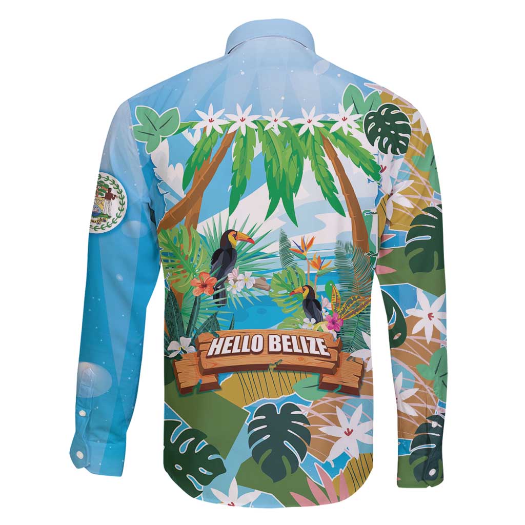 Toucan Belize Family Matching Long Sleeve Bodycon Dress and Hawaiian Shirt Tropical Vibes DT05