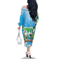 Toucan Belize Family Matching Off The Shoulder Long Sleeve Dress and Hawaiian Shirt Tropical Vibes DT05