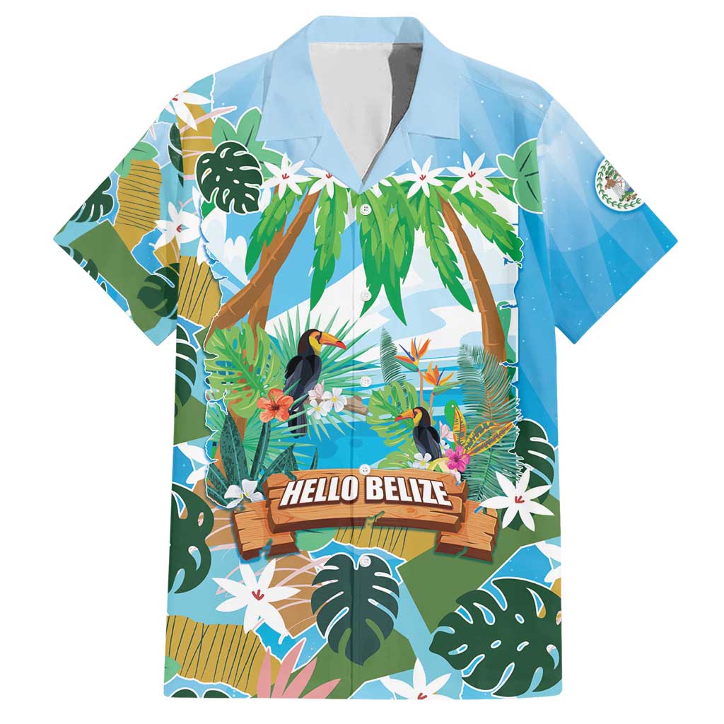 Toucan Belize Family Matching Short Sleeve Bodycon Dress and Hawaiian Shirt Tropical Vibes DT05