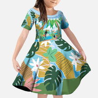 Toucan Belize Family Matching Summer Maxi Dress and Hawaiian Shirt Tropical Vibes DT05
