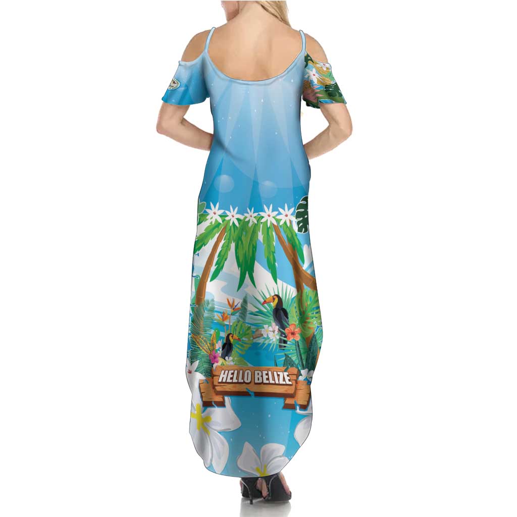 Toucan Belize Family Matching Summer Maxi Dress and Hawaiian Shirt Tropical Vibes DT05