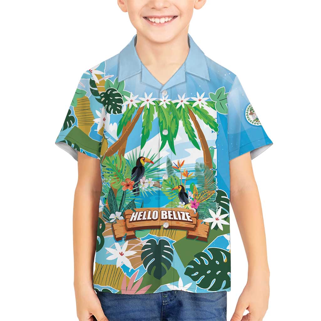 Toucan Belize Family Matching Summer Maxi Dress and Hawaiian Shirt Tropical Vibes DT05