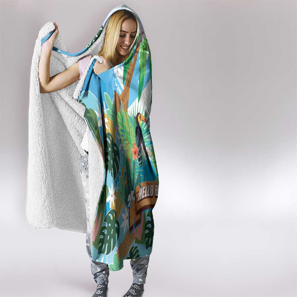 Toucan Belize Hooded Blanket Tropical Vibes