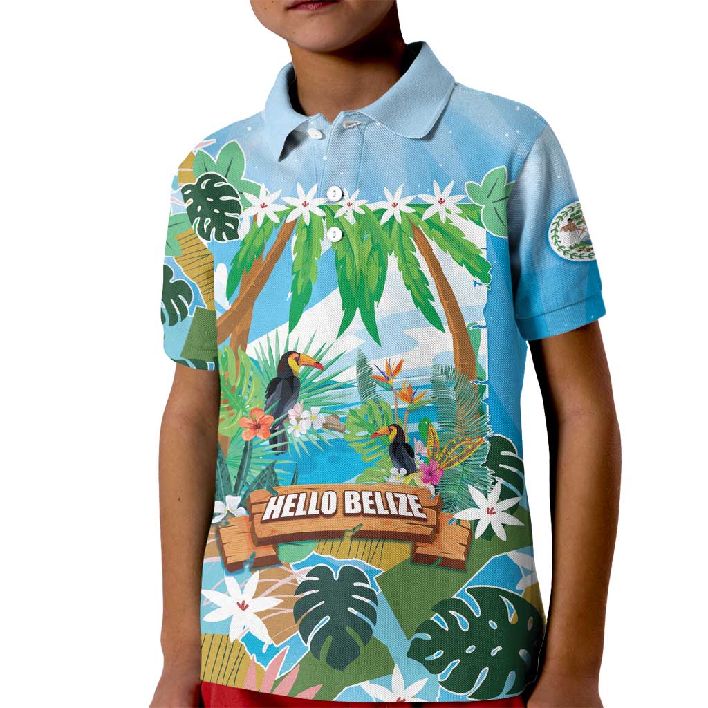 Toucan Belize Kid Polo Shirt Tropical Vibes DT05
