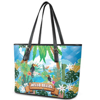 Toucan Belize Leather Tote Bag Tropical Vibes