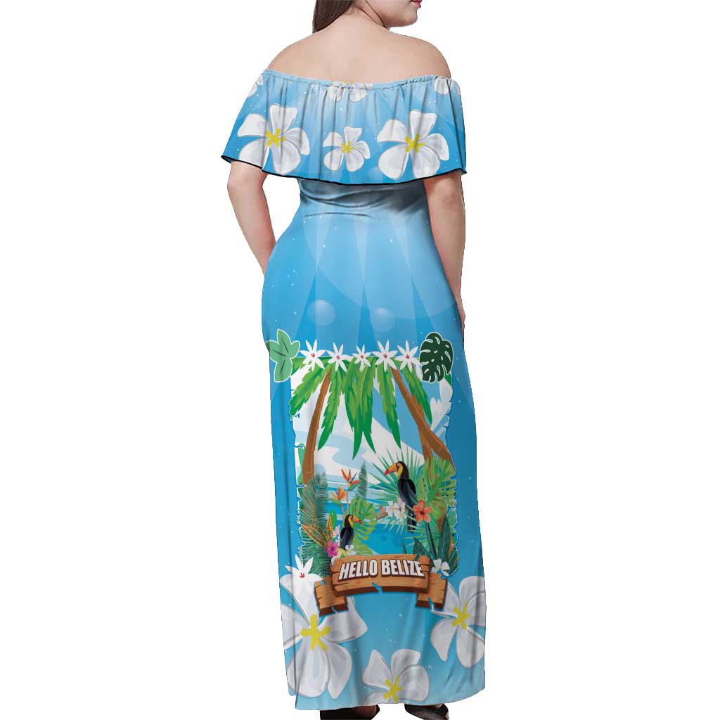 Toucan Belize Off Shoulder Maxi Dress Tropical Vibes DT05