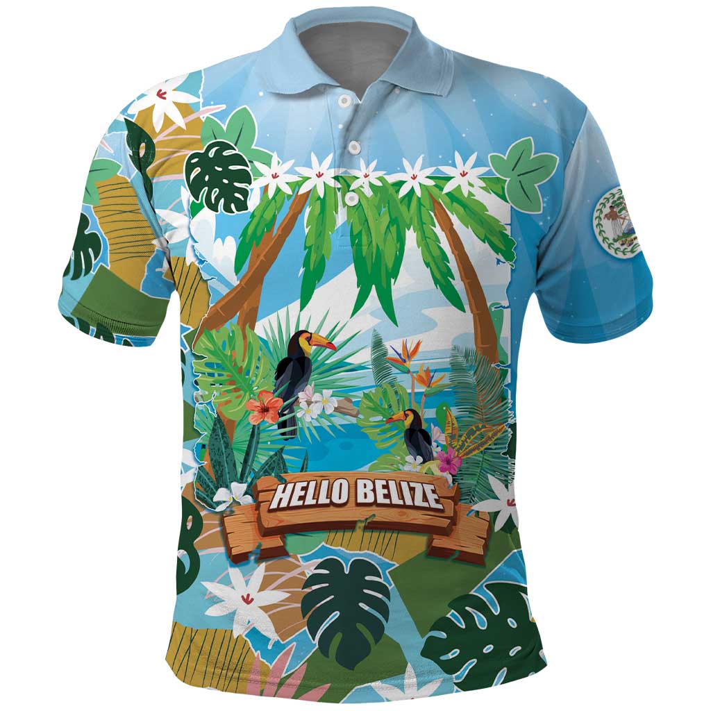 Toucan Belize Polo Shirt Tropical Vibes DT05