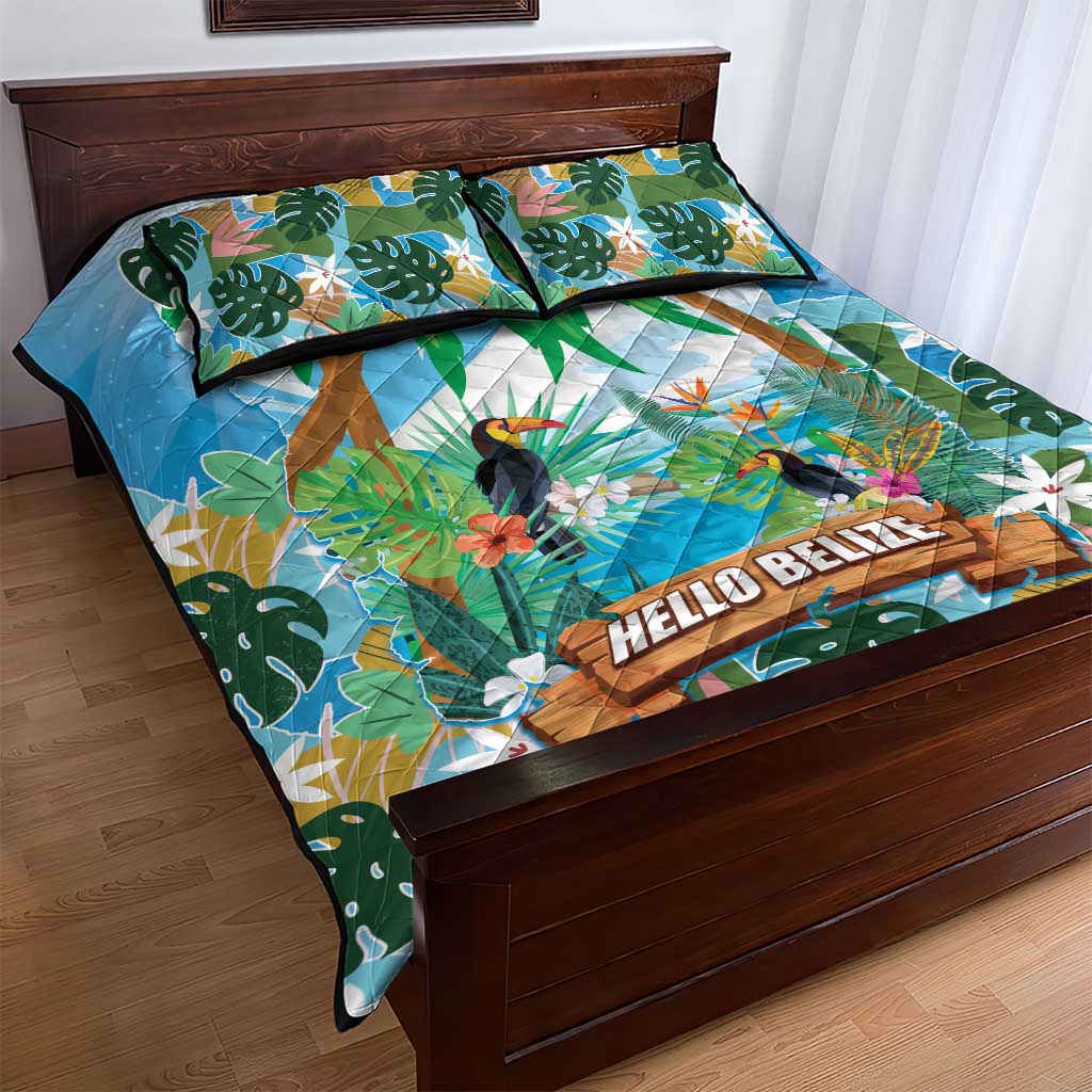 Toucan Belize Quilt Bed Set Tropical Vibes