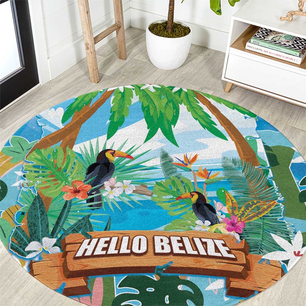Toucan Belize Round Carpet Tropical Vibes