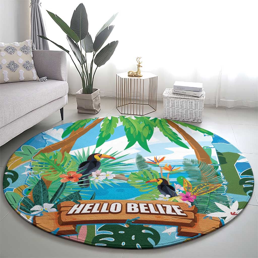 Toucan Belize Round Carpet Tropical Vibes