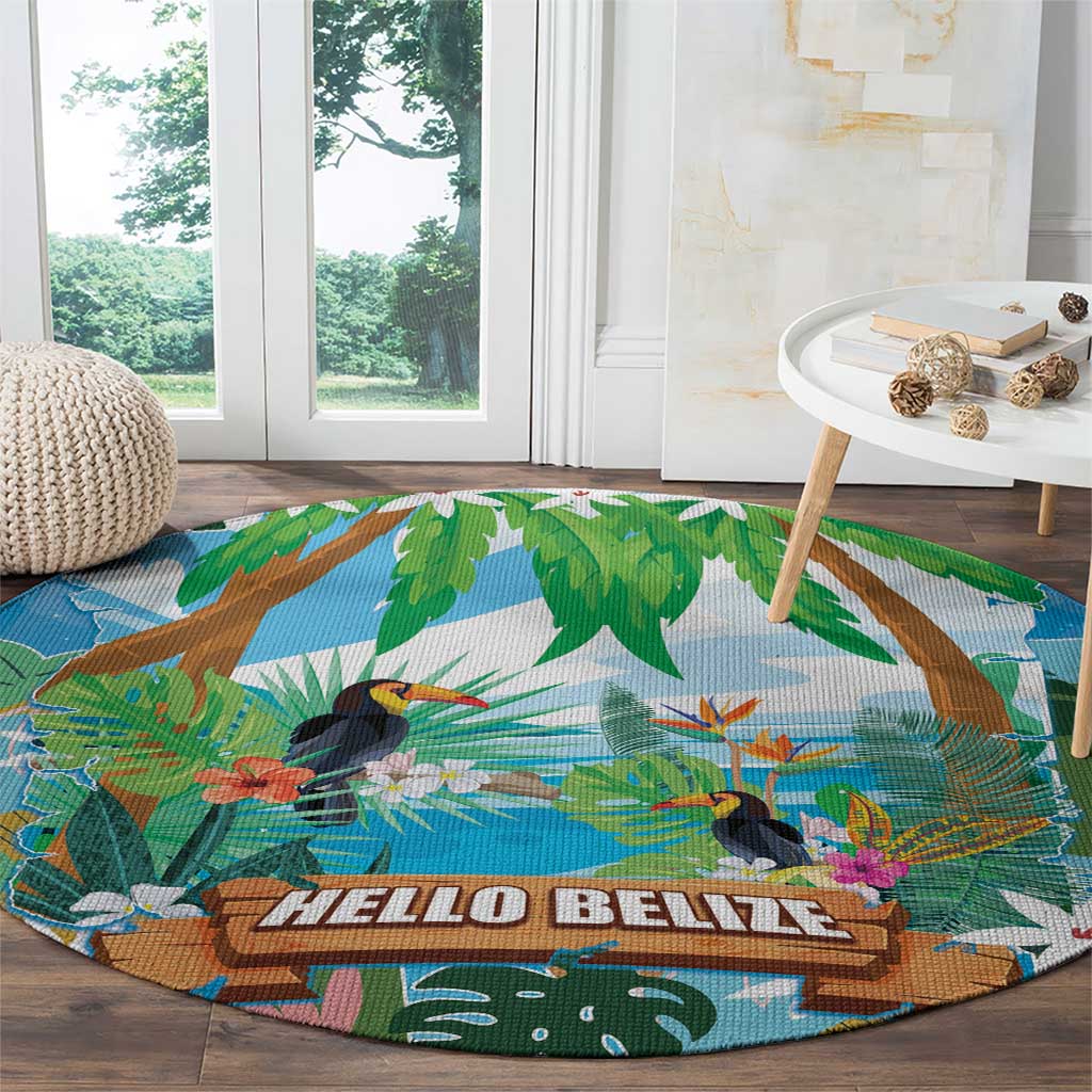 Toucan Belize Round Carpet Tropical Vibes