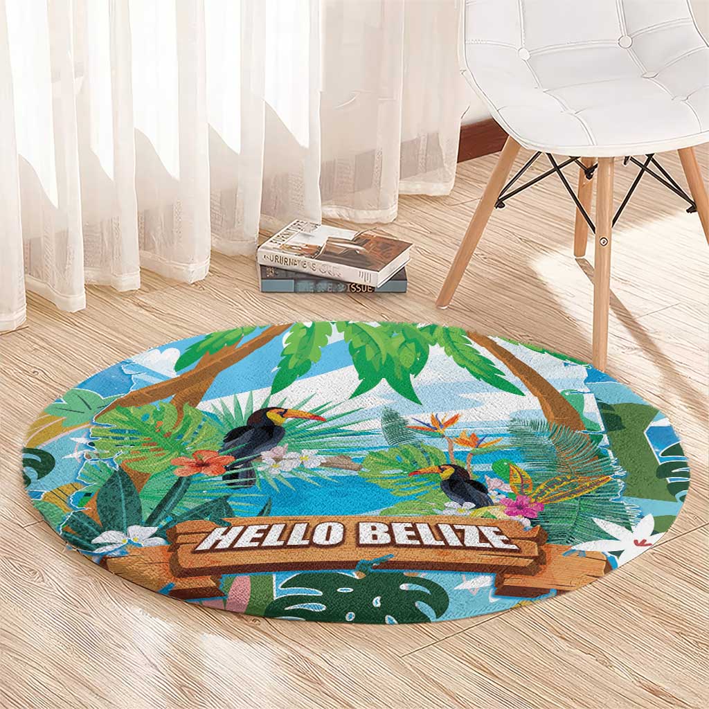 Toucan Belize Round Carpet Tropical Vibes