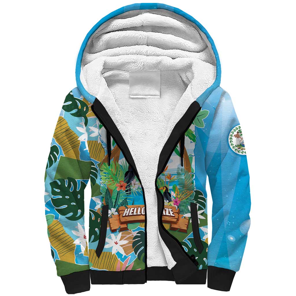 Toucan Belize Sherpa Hoodie Tropical Vibes DT05