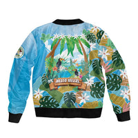 Toucan Belize Sleeve Zip Bomber Jacket Tropical Vibes DT05