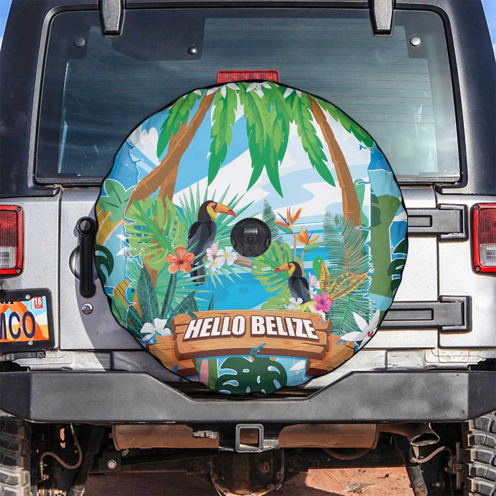 Toucan Belize Spare Tire Cover Tropical Vibes