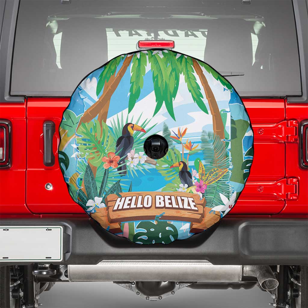 Toucan Belize Spare Tire Cover Tropical Vibes