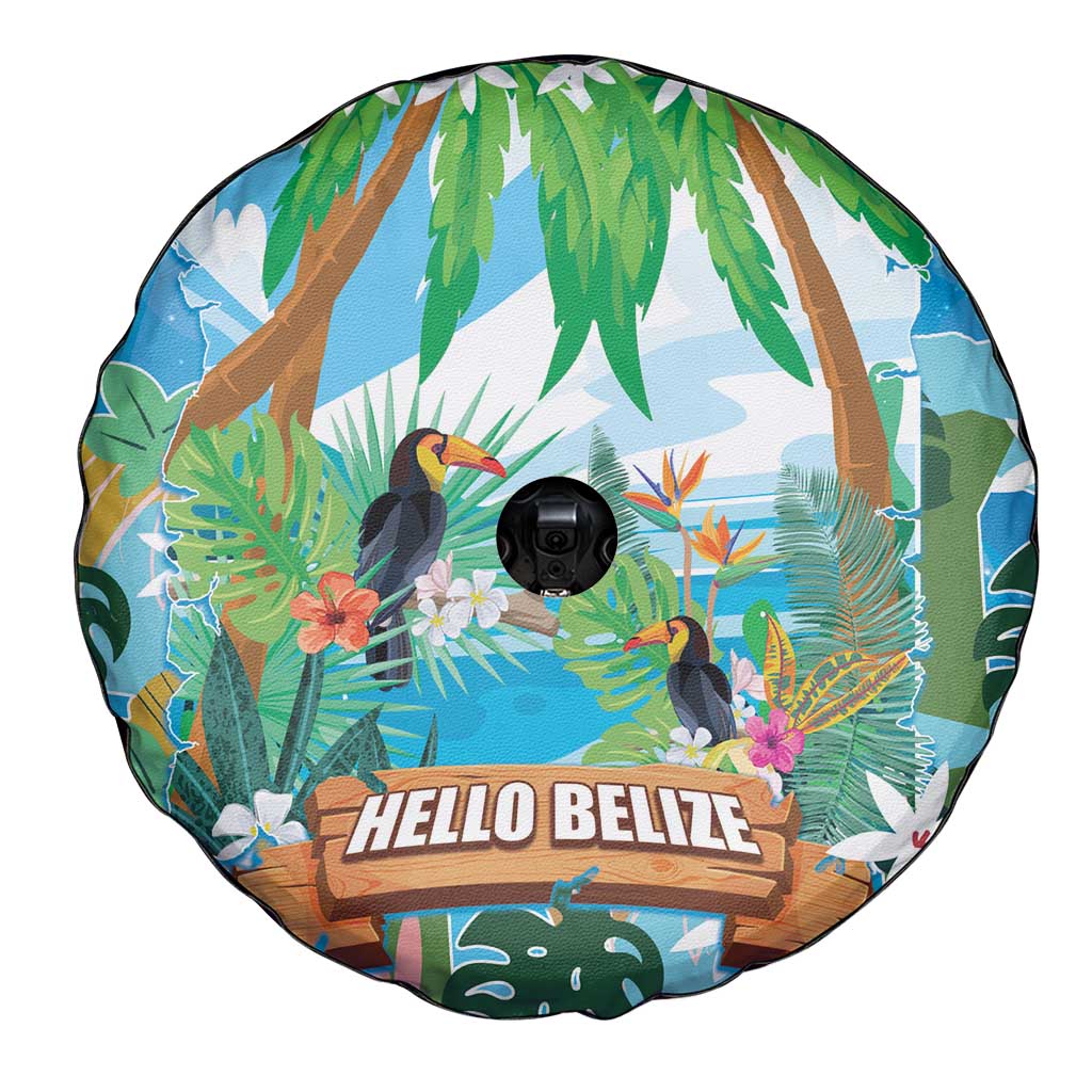 Toucan Belize Spare Tire Cover Tropical Vibes