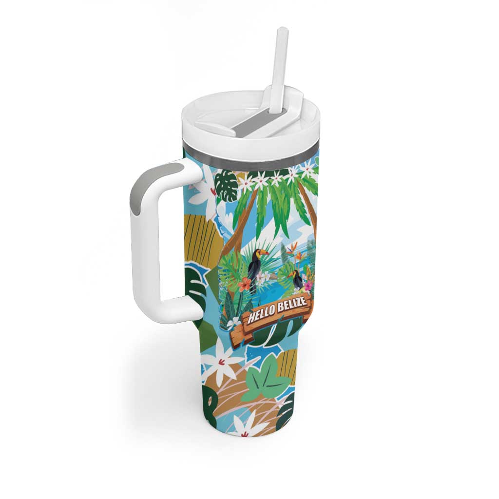 Toucan Belize Tumbler With Handle Tropical Vibes