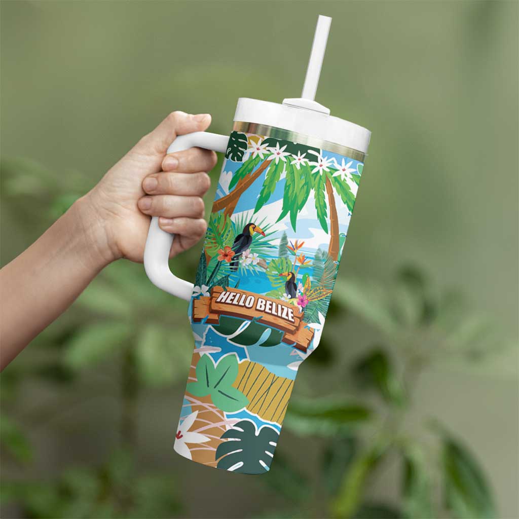 Toucan Belize Tumbler With Handle Tropical Vibes