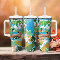 Toucan Belize Tumbler With Handle Tropical Vibes