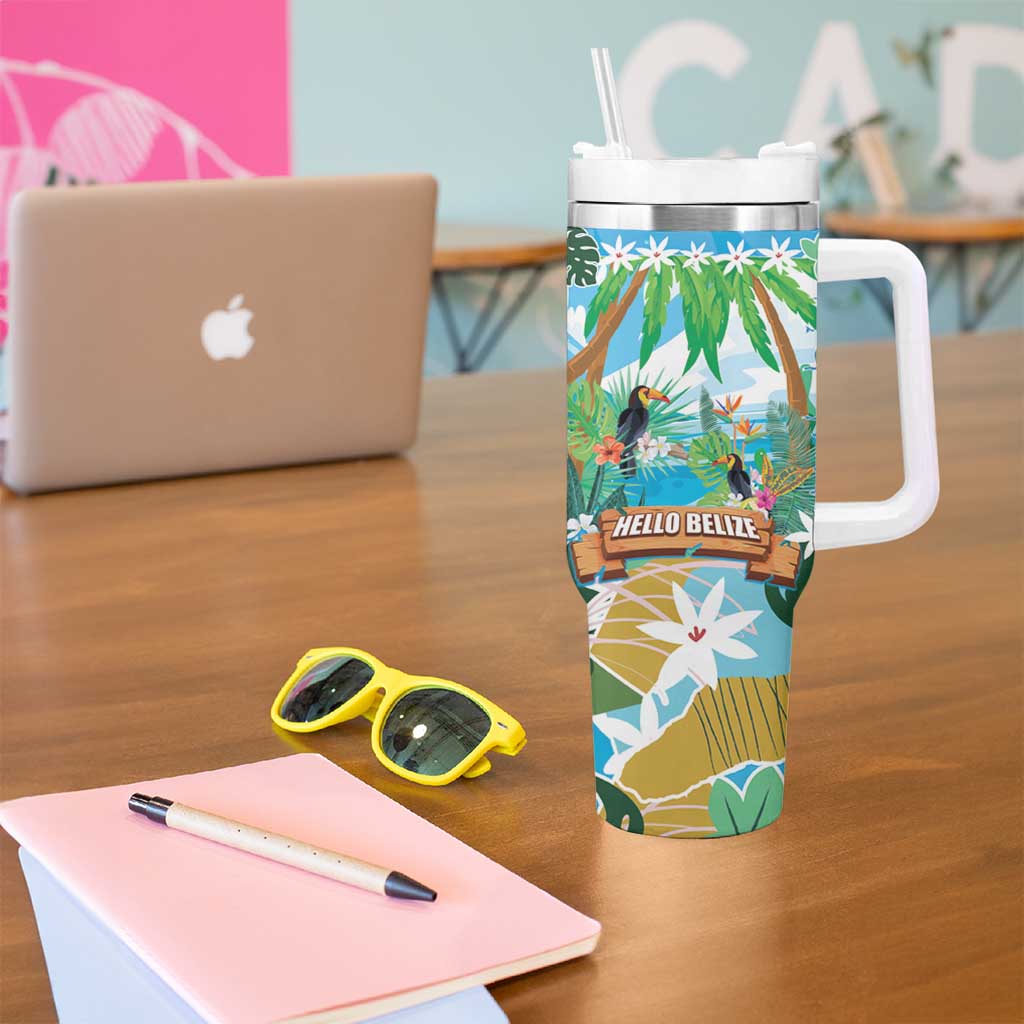 Toucan Belize Tumbler With Handle Tropical Vibes