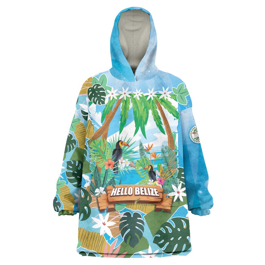 Toucan Belize Wearable Blanket Hoodie Tropical Vibes DT05