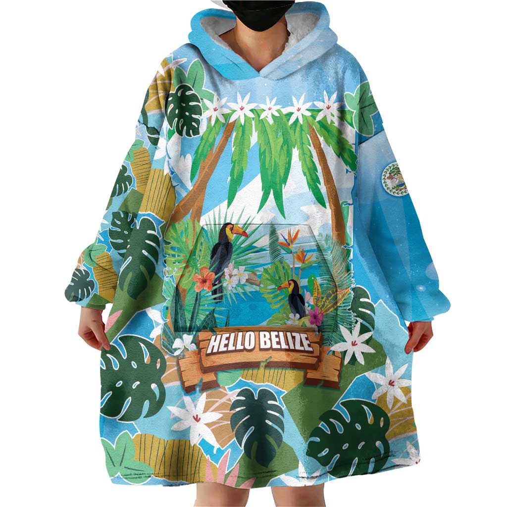 Toucan Belize Wearable Blanket Hoodie Tropical Vibes DT05
