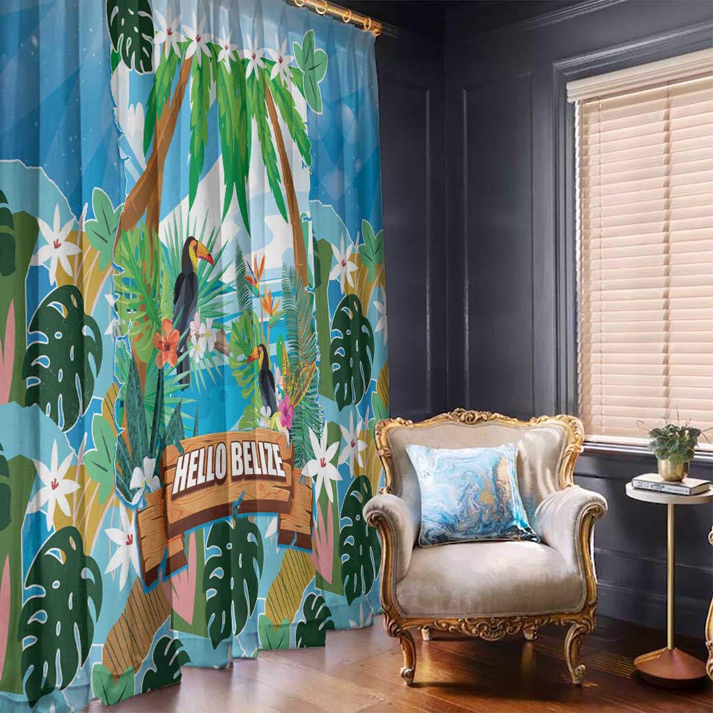 Toucan Belize Window Curtain Tropical Vibes