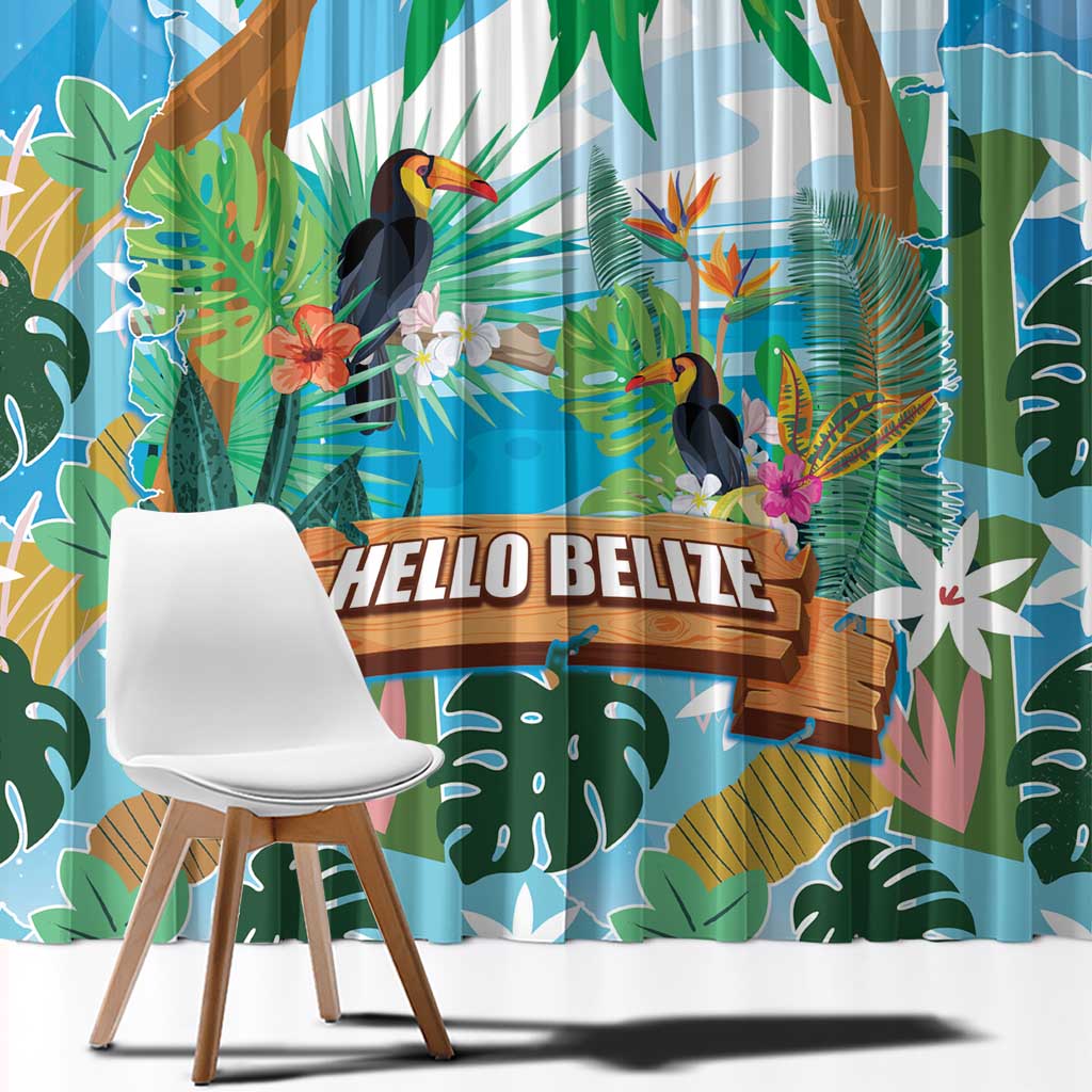 Toucan Belize Window Curtain Tropical Vibes