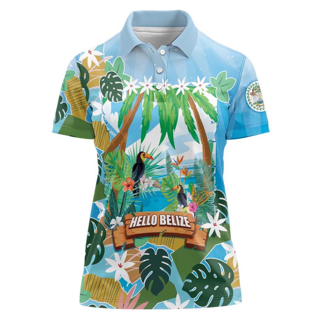 Toucan Belize Women Polo Shirt Tropical Vibes DT05