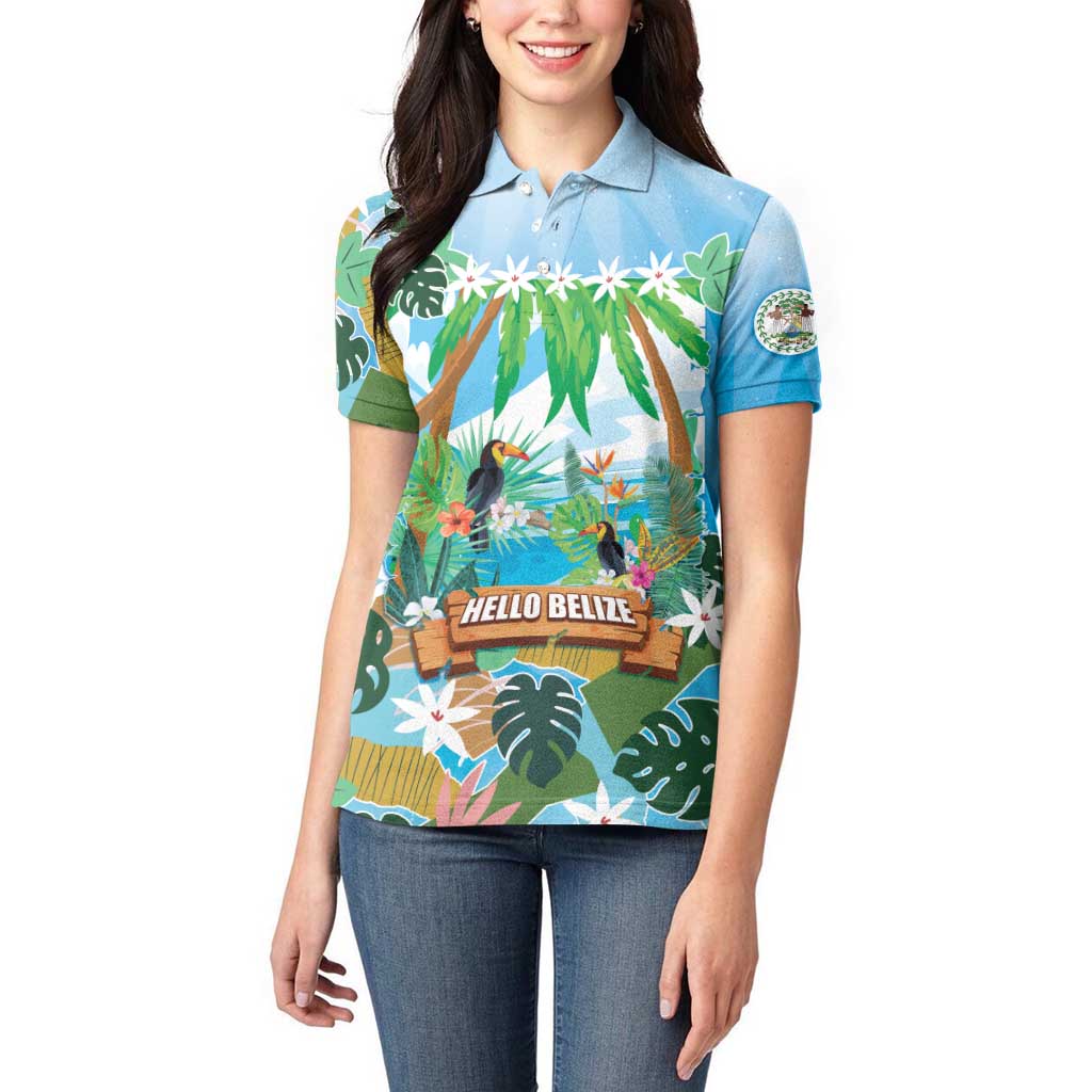 Toucan Belize Women Polo Shirt Tropical Vibes DT05