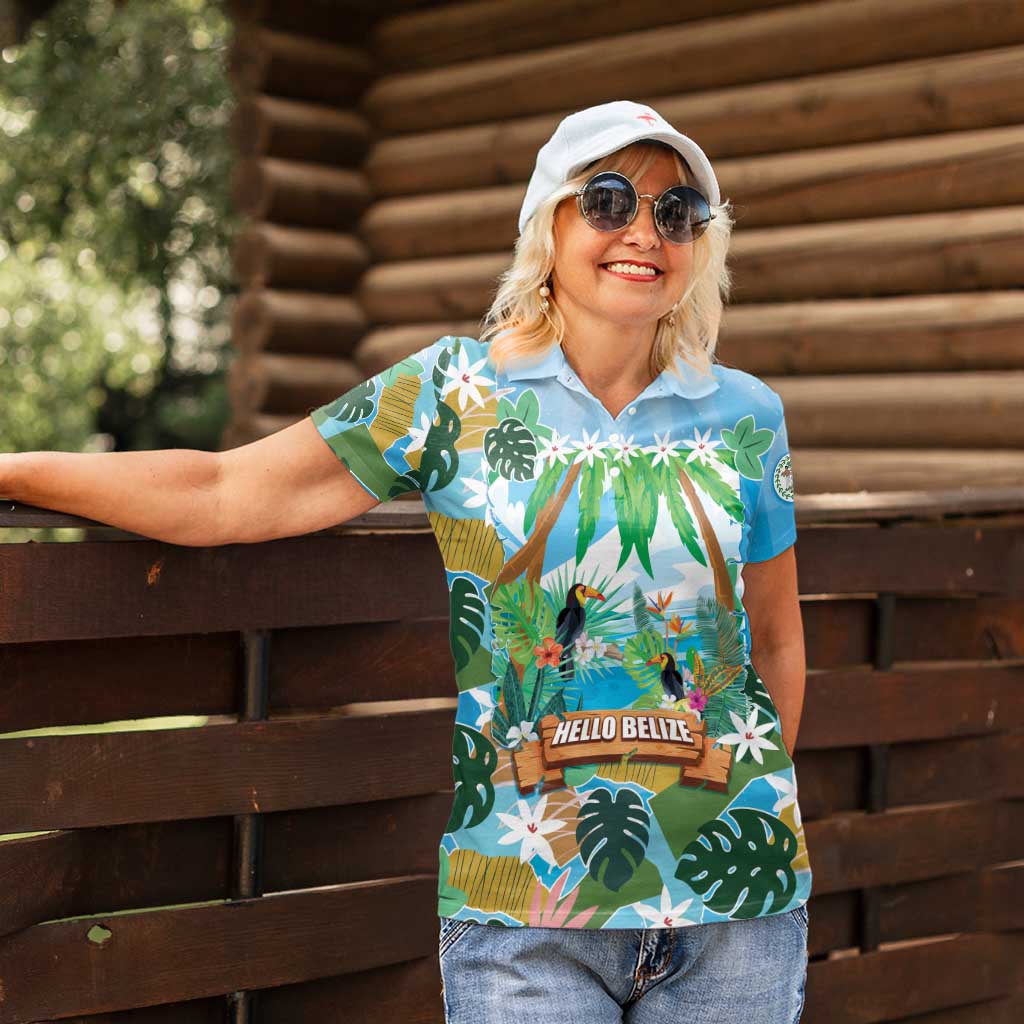 Toucan Belize Women Polo Shirt Tropical Vibes DT05