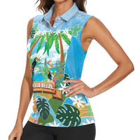 Toucan Belize Women Sleeveless Polo Shirt Tropical Vibes DT05