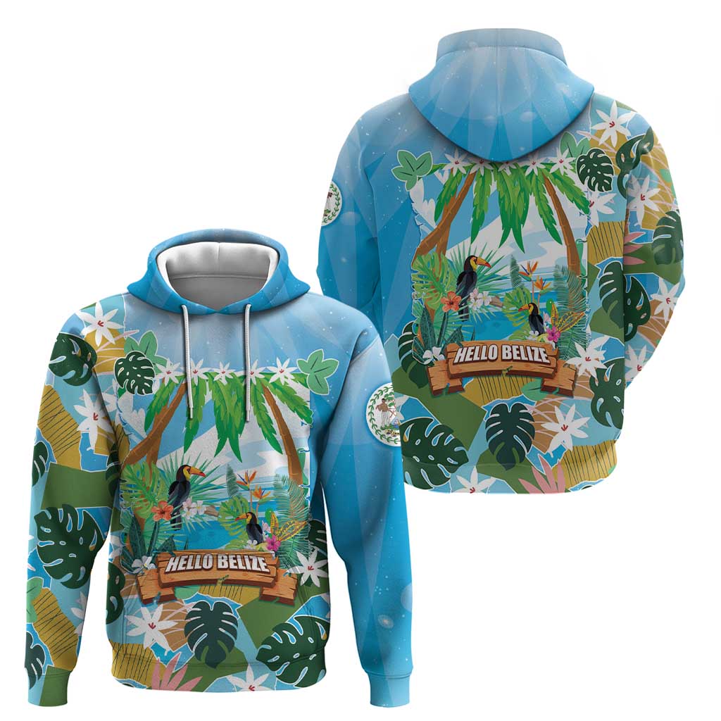 Toucan Belize Zip Hoodie Tropical Vibes DT05