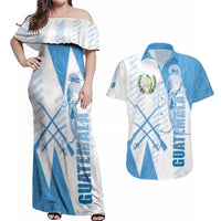 Guatemala Couples Matching Off Shoulder Maxi Dress and Hawaiian Shirt Quetzal Bird Guatemalan Soul DT05