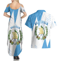 Guatemala Couples Matching Summer Maxi Dress and Hawaiian Shirt Quetzal Bird Guatemalan Soul DT05