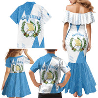 Guatemala Family Matching Mermaid Dress and Hawaiian Shirt Quetzal Bird Guatemalan Soul DT05