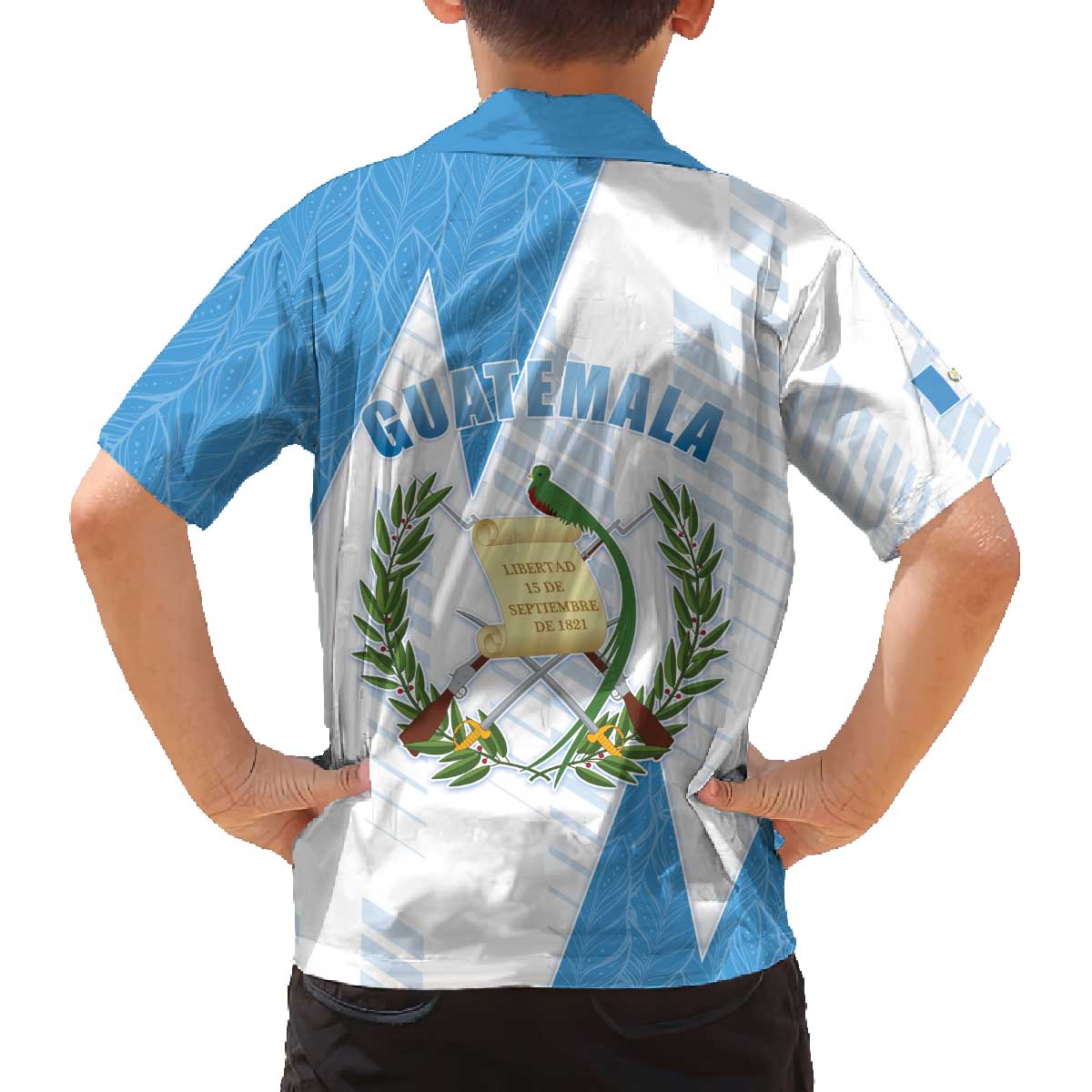Guatemala Family Matching Off The Shoulder Long Sleeve Dress and Hawaiian Shirt Quetzal Bird Guatemalan Soul DT05