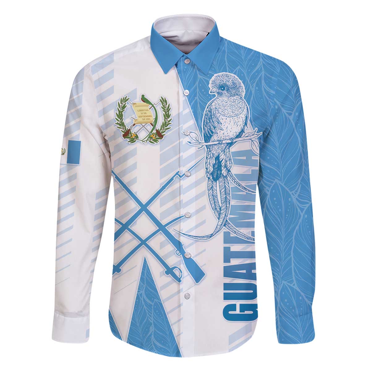 Guatemala Family Matching Off The Shoulder Long Sleeve Dress and Hawaiian Shirt Quetzal Bird Guatemalan Soul DT05