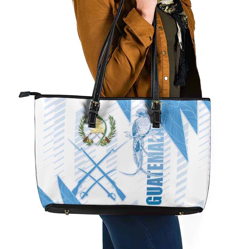 Guatemala Leather Tote Bag Quetzal Bird Guatemalan Soul