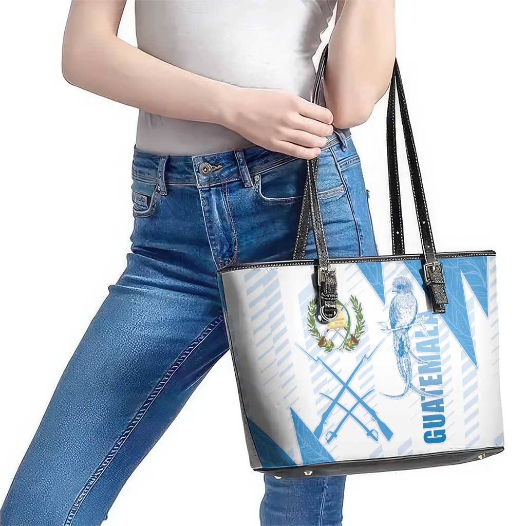 Guatemala Leather Tote Bag Quetzal Bird Guatemalan Soul