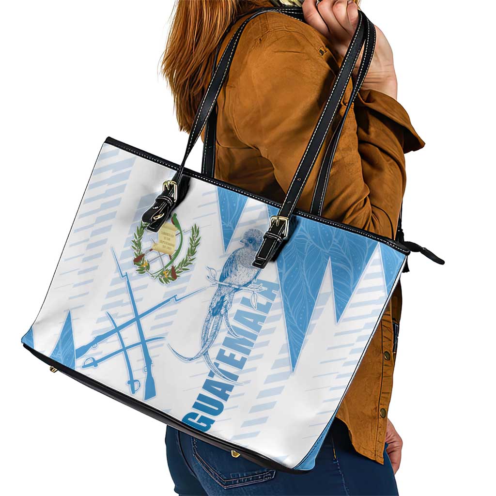 Guatemala Leather Tote Bag Quetzal Bird Guatemalan Soul