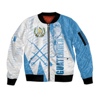 Guatemala Sleeve Zip Bomber Jacket Quetzal Bird Guatemalan Soul DT05